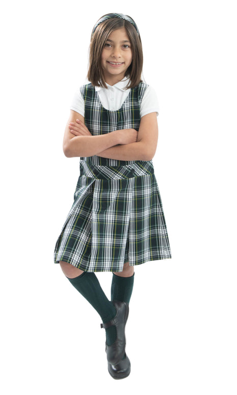 Uniforme escolar Niñas Plaid Jumper Parte superior de la rodilla Plaid #61