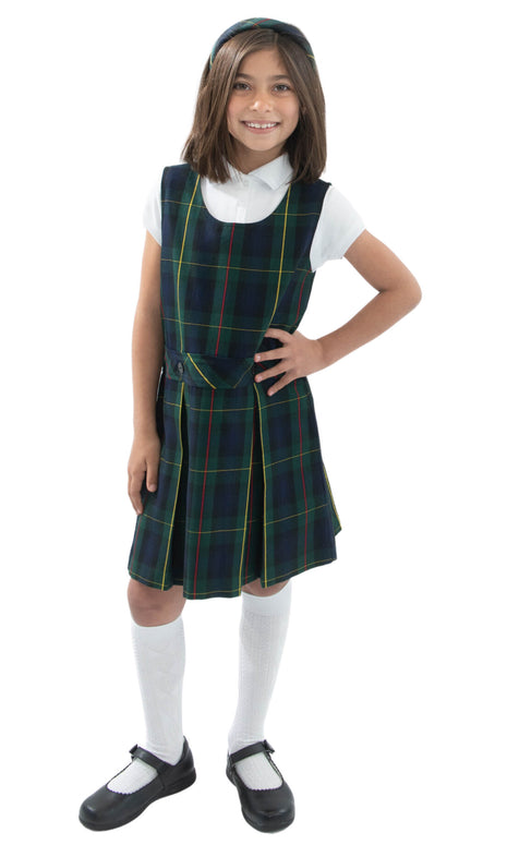 Uniforme escolar Niñas Plaid Jumper Parte superior de la rodilla Plaid #83