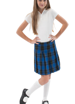 School Uniform Girls Box Pleat Skirt Top of The Knee Plaid #92 by hello nella