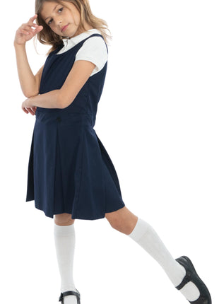 Jersey de color sólido para niñas de uniforme escolar en la parte superior de la rodilla