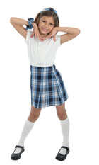 Falda pantalón plisada de dos caras para niña de uniforme escolar a cuadros #76